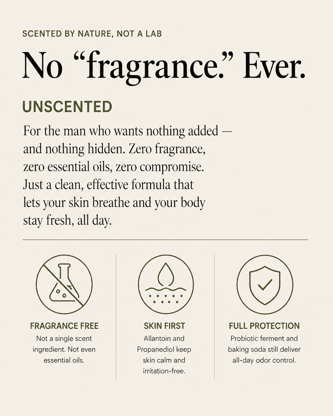 Deodorant: Unscented