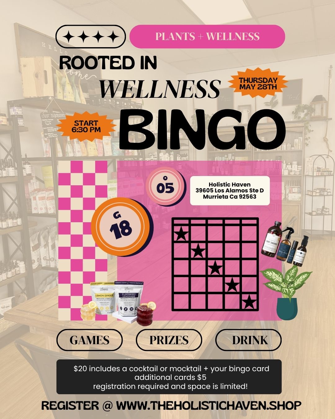 5/28 Rooted in Wellness Plant Bingo