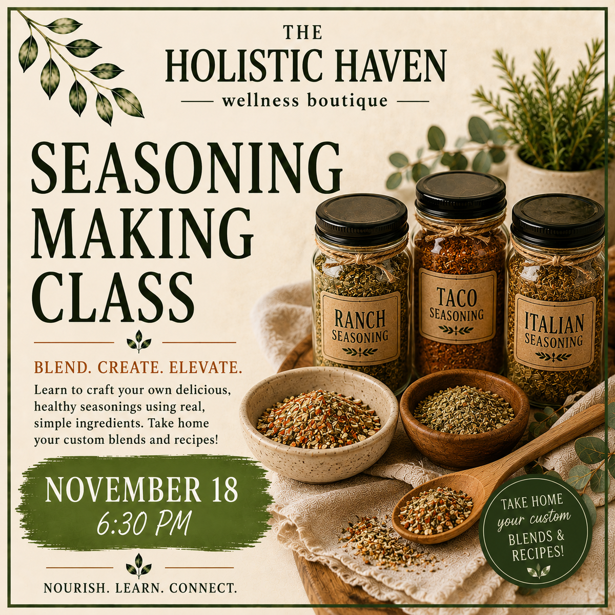 11/18 Tis' the Season - Seasoning Mix Class