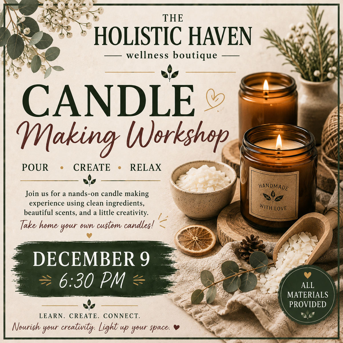 12/9 Candle Making Workshop